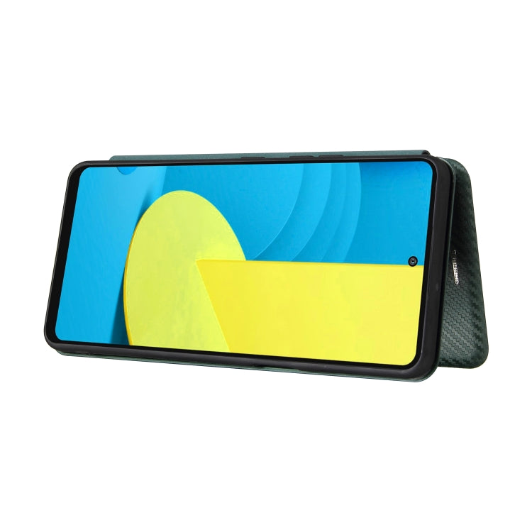 For LG Stylo 7 Carbon Fiber Texture Horizontal Flip TPU + PC + PU Leather Case with Card Slot