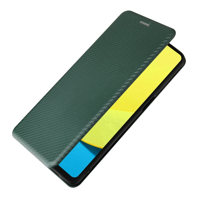 For LG Stylo 7 Carbon Fiber Texture Horizontal Flip TPU + PC + PU Leather Case with Card Slot