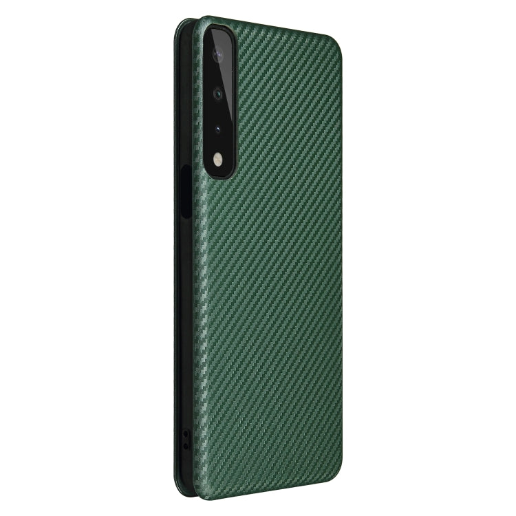 For LG Stylo 7 Carbon Fiber Texture Horizontal Flip TPU + PC + PU Leather Case with Card Slot