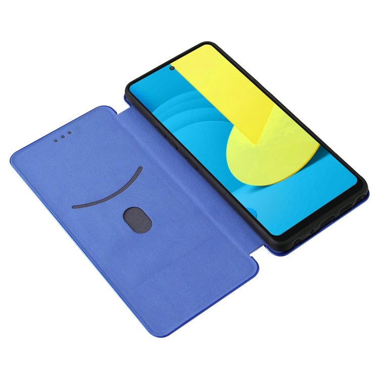 For LG Stylo 7 Carbon Fiber Texture Horizontal Flip TPU + PC + PU Leather Case with Card Slot