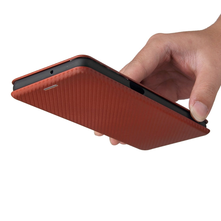 For LG Stylo 7 Carbon Fiber Texture Horizontal Flip TPU + PC + PU Leather Case with Card Slot