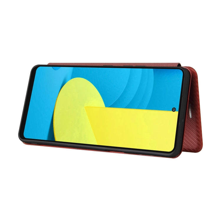 For LG Stylo 7 Carbon Fiber Texture Horizontal Flip TPU + PC + PU Leather Case with Card Slot