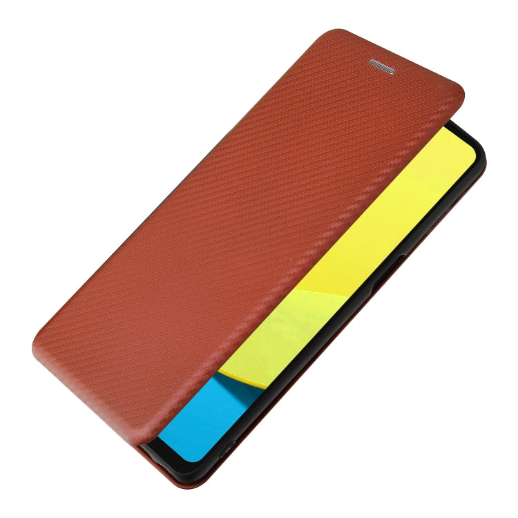 For LG Stylo 7 Carbon Fiber Texture Horizontal Flip TPU + PC + PU Leather Case with Card Slot
