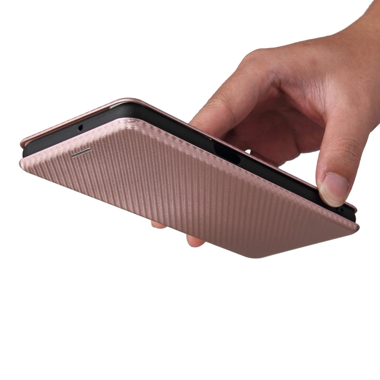 For LG Stylo 7 Carbon Fiber Texture Horizontal Flip TPU + PC + PU Leather Case with Card Slot