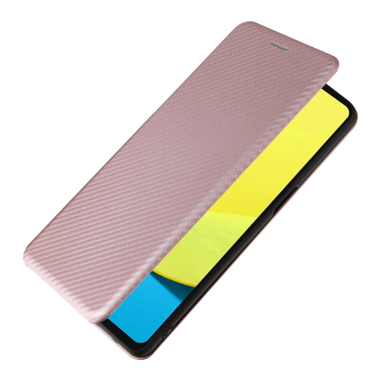 For LG Stylo 7 Carbon Fiber Texture Horizontal Flip TPU + PC + PU Leather Case with Card Slot