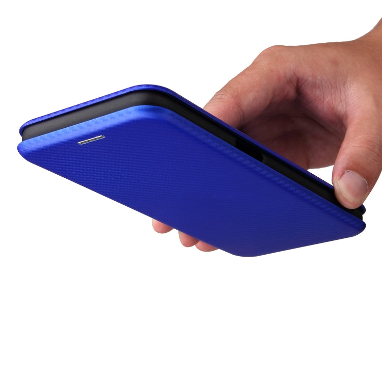 For OPPO Realme V11 5G Carbon Fiber Texture Horizontal Flip TPU + PC + PU Leather Case with Card Slot