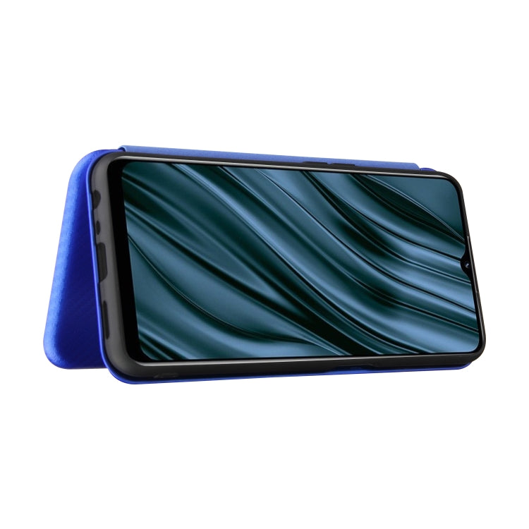 For OPPO Realme V11 5G Carbon Fiber Texture Horizontal Flip TPU + PC + PU Leather Case with Card Slot