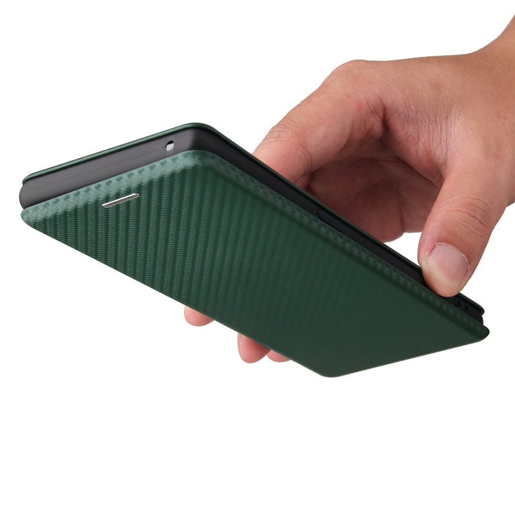 For OPPO Find X3 Neo Carbon Fiber Texture Horizontal Flip TPU + PC + PU Leather Case with Card Slot