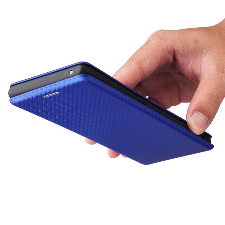 For OPPO Find X3 Neo Carbon Fiber Texture Horizontal Flip TPU + PC + PU Leather Case with Card Slot