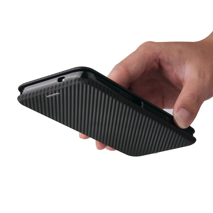 For Cubot C30 Carbon Fiber Texture Horizontal Flip TPU + PC + PU Leather Case with Card Slot
