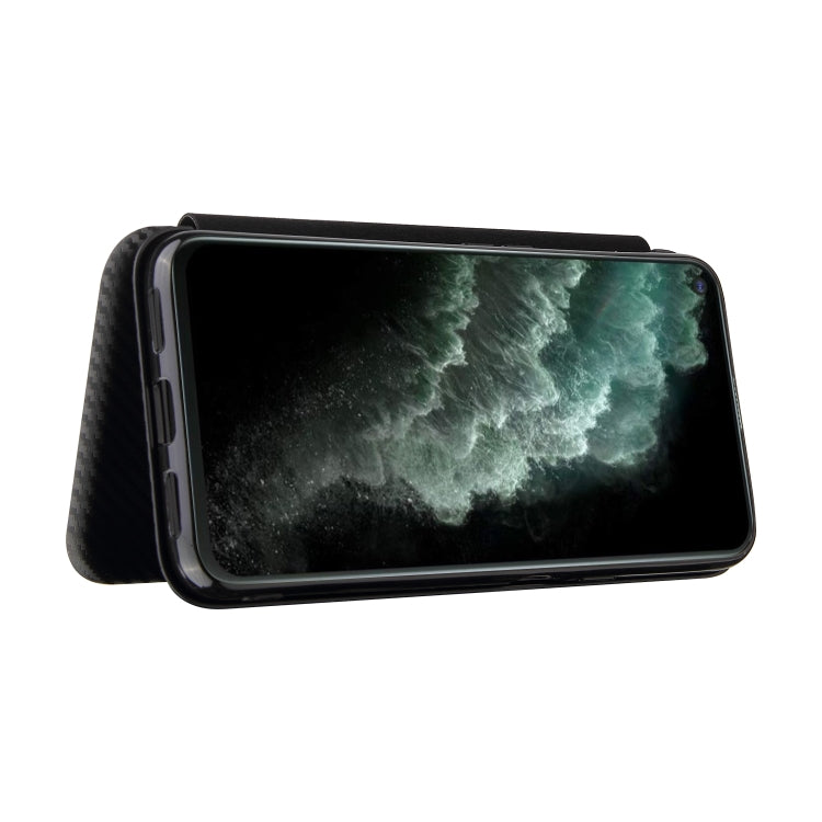 For Cubot C30 Carbon Fiber Texture Horizontal Flip TPU + PC + PU Leather Case with Card Slot