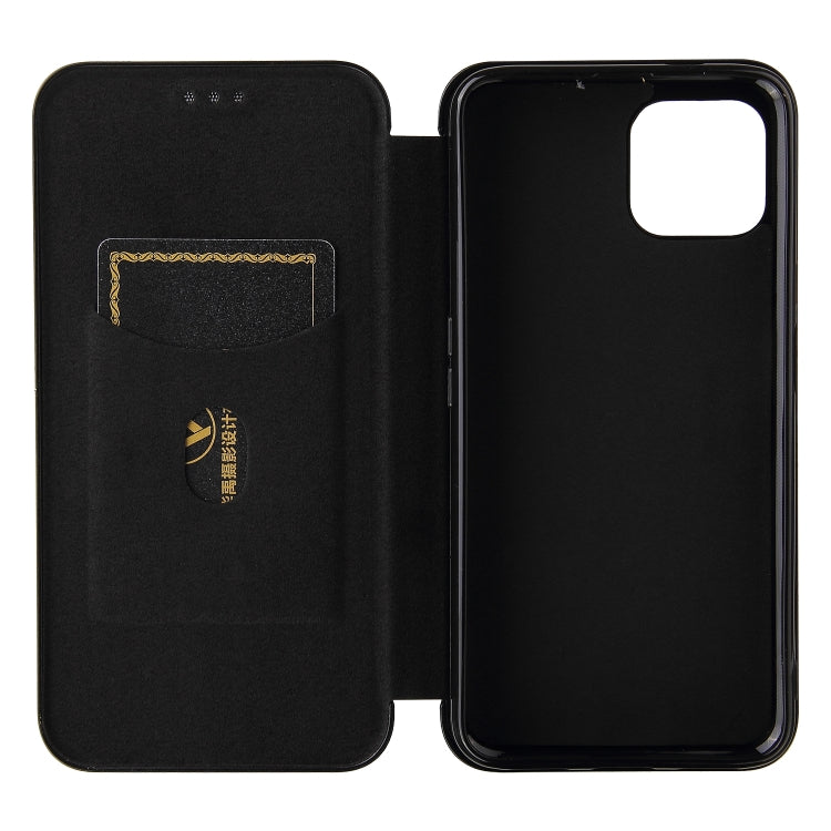 For Cubot C30 Carbon Fiber Texture Horizontal Flip TPU + PC + PU Leather Case with Card Slot