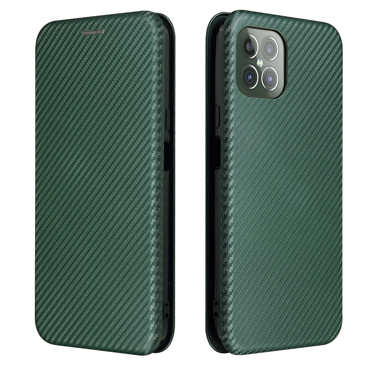 For Cubot C30 Carbon Fiber Texture Horizontal Flip TPU + PC + PU Leather Case with Card Slot