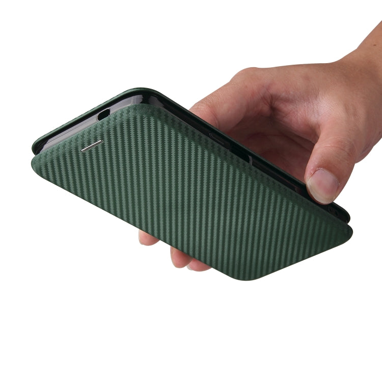 For Cubot C30 Carbon Fiber Texture Horizontal Flip TPU + PC + PU Leather Case with Card Slot