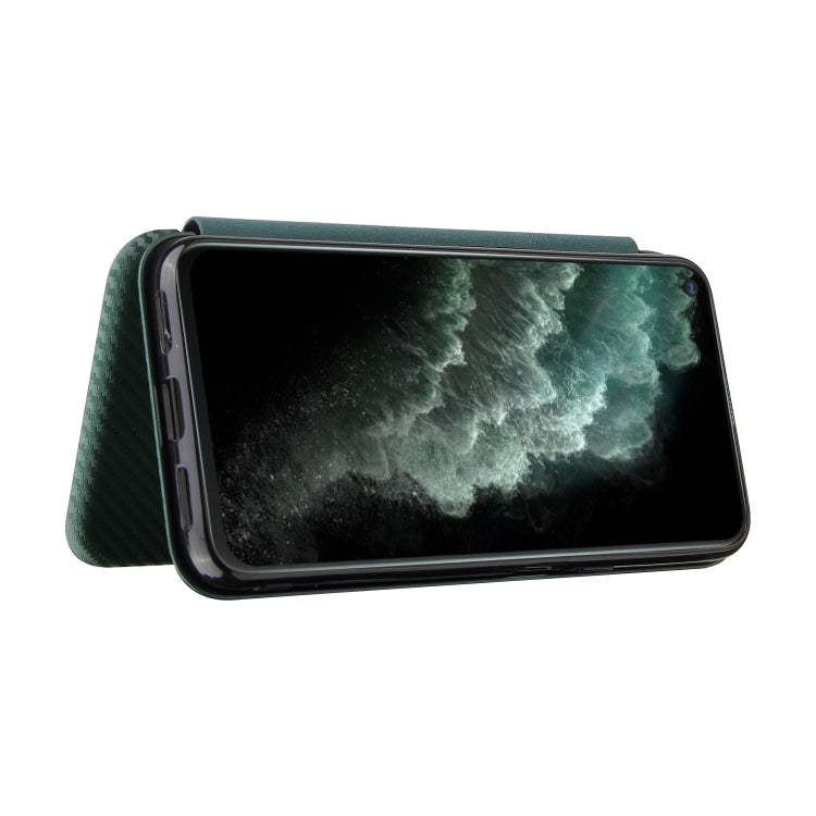 For Cubot C30 Carbon Fiber Texture Horizontal Flip TPU + PC + PU Leather Case with Card Slot