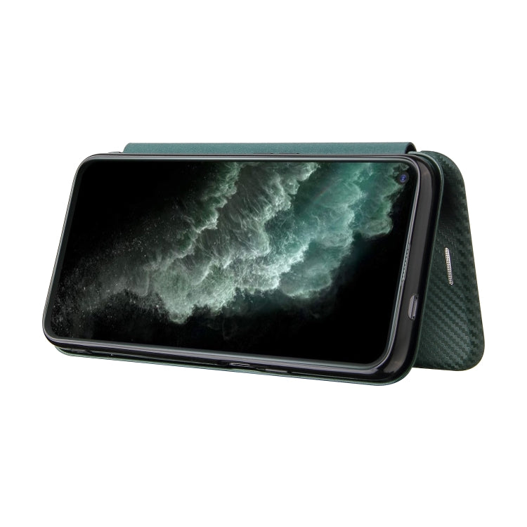 For Cubot C30 Carbon Fiber Texture Horizontal Flip TPU + PC + PU Leather Case with Card Slot