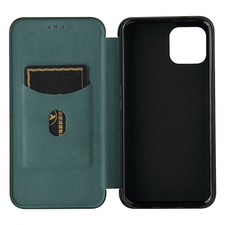 For Cubot C30 Carbon Fiber Texture Horizontal Flip TPU + PC + PU Leather Case with Card Slot