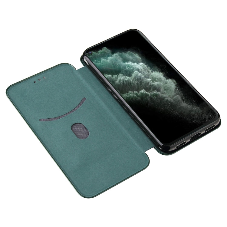 For Cubot C30 Carbon Fiber Texture Horizontal Flip TPU + PC + PU Leather Case with Card Slot