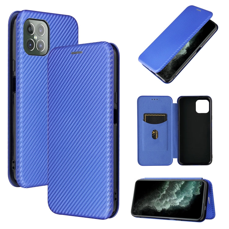 For Cubot C30 Carbon Fiber Texture Horizontal Flip TPU + PC + PU Leather Case with Card Slot