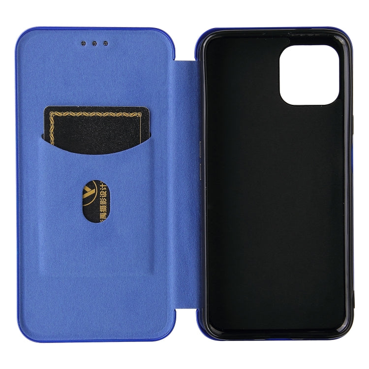 For Cubot C30 Carbon Fiber Texture Horizontal Flip TPU + PC + PU Leather Case with Card Slot