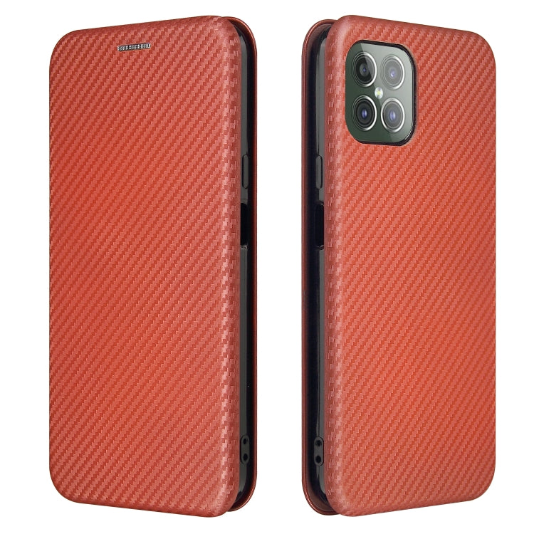 For Cubot C30 Carbon Fiber Texture Horizontal Flip TPU + PC + PU Leather Case with Card Slot