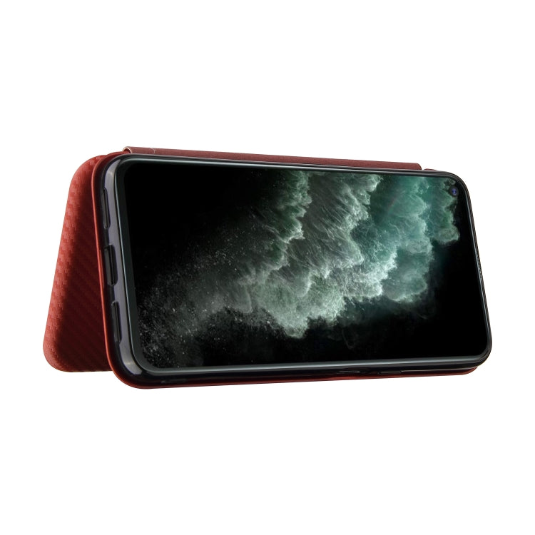For Cubot C30 Carbon Fiber Texture Horizontal Flip TPU + PC + PU Leather Case with Card Slot
