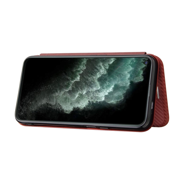 For Cubot C30 Carbon Fiber Texture Horizontal Flip TPU + PC + PU Leather Case with Card Slot