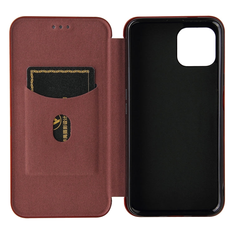 For Cubot C30 Carbon Fiber Texture Horizontal Flip TPU + PC + PU Leather Case with Card Slot