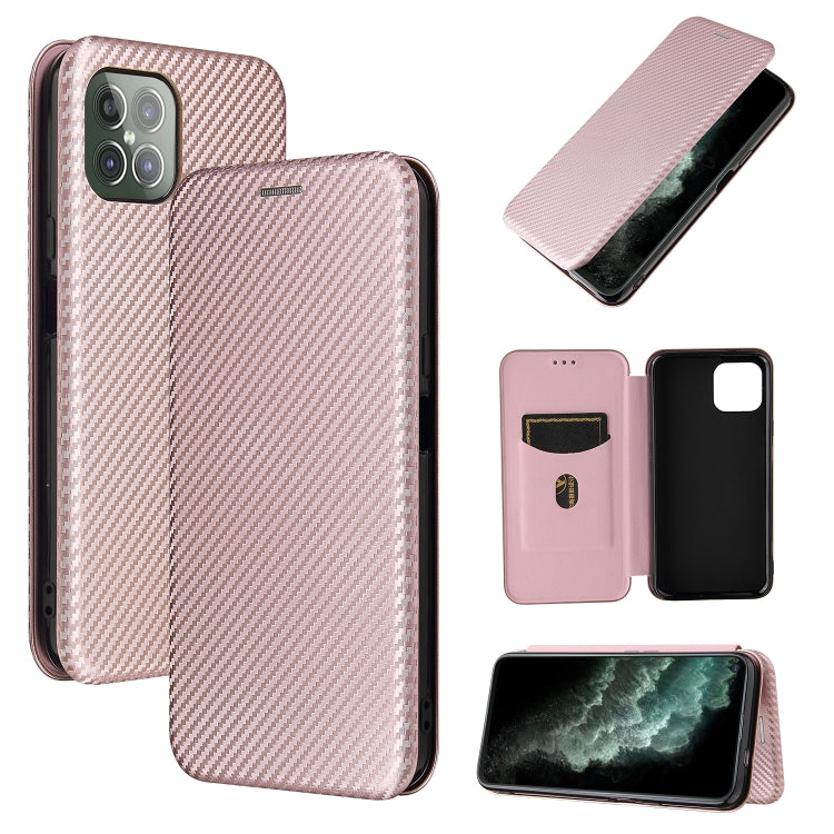 For Cubot C30 Carbon Fiber Texture Horizontal Flip TPU + PC + PU Leather Case with Card Slot