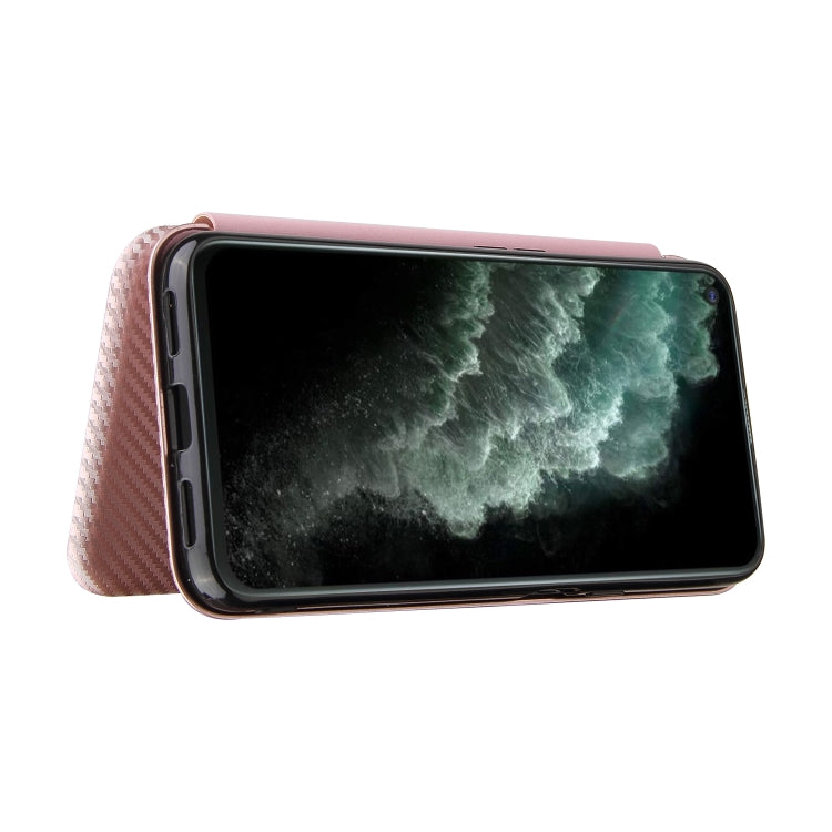 For Cubot C30 Carbon Fiber Texture Horizontal Flip TPU + PC + PU Leather Case with Card Slot