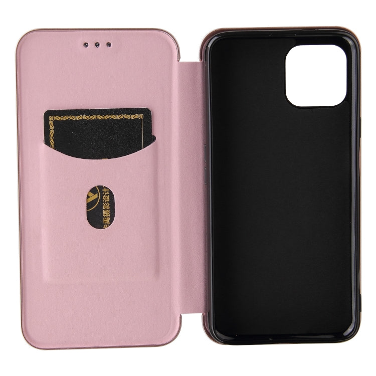 For Cubot C30 Carbon Fiber Texture Horizontal Flip TPU + PC + PU Leather Case with Card Slot