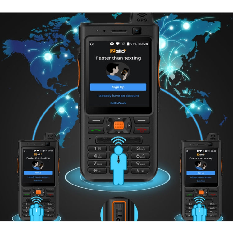 IP68 Waterproof, 4100mAh Battery, 2.4 inch Android 8.1 MT6739 Cortex A53 Quad Core 1.5GHz, Network: 4G, NFC, OTG,POC(Black)
