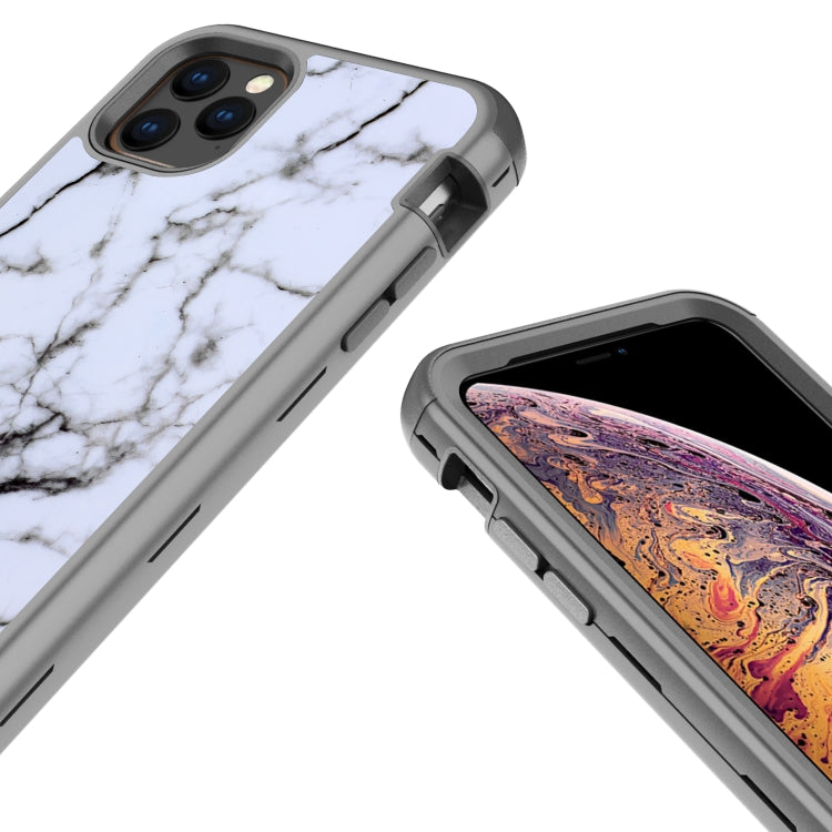 For iPhone 11 Pro Electroplated IMD Full Coverage Shockproof PC + Skin + Silicon Case