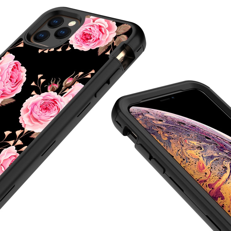 For iPhone 11 Pro Electroplated IMD Full Coverage Shockproof PC + Skin + Silicon Case