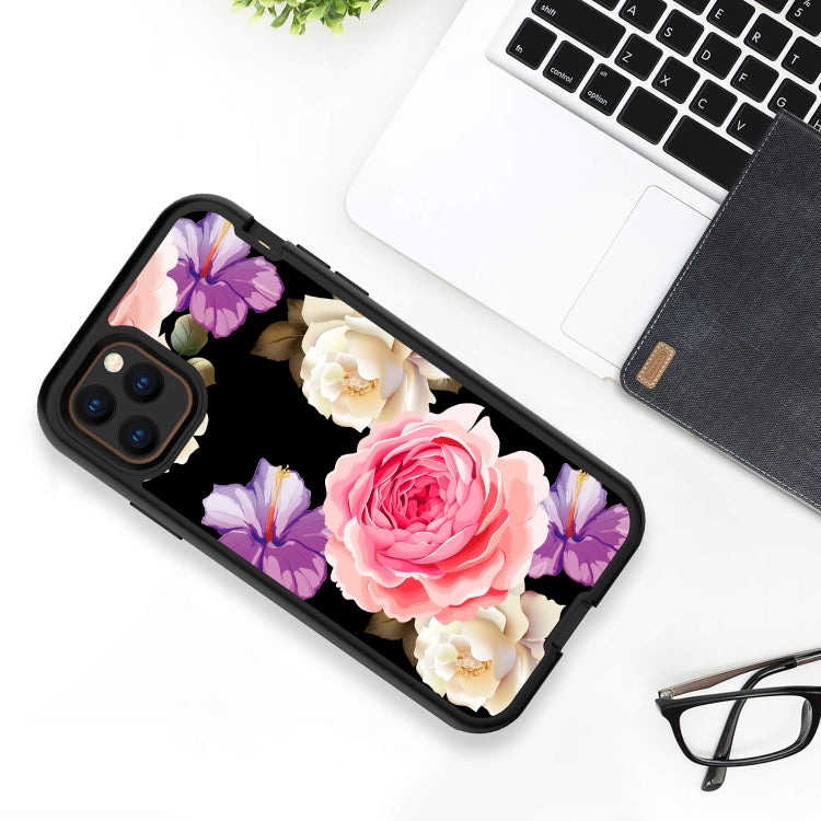 For iPhone 11 Pro Electroplated IMD Full Coverage Shockproof PC + Skin + Silicon Case