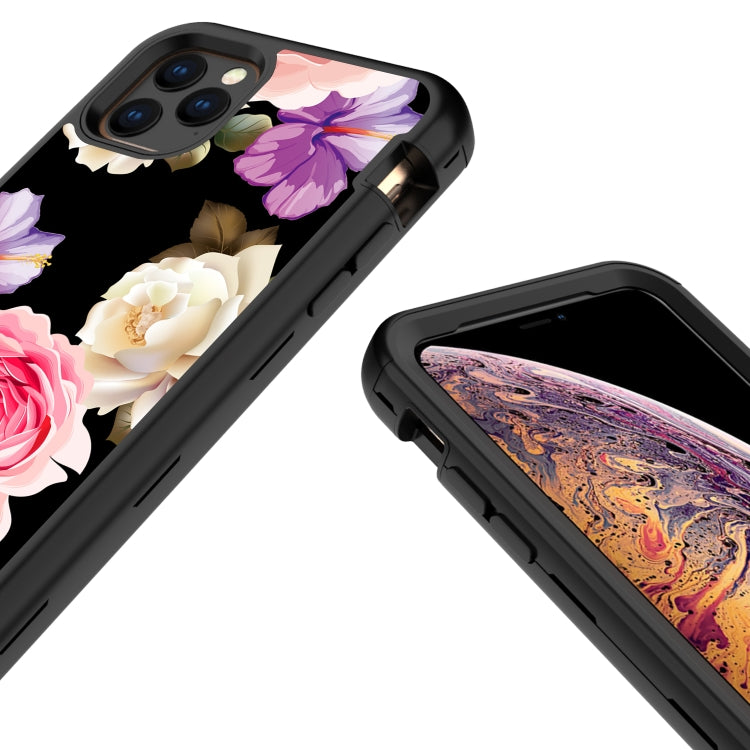 For iPhone 11 Pro Electroplated IMD Full Coverage Shockproof PC + Skin + Silicon Case