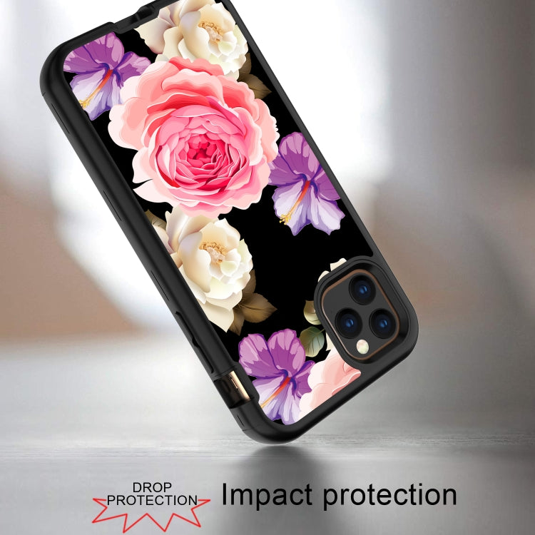 For iPhone 11 Pro Electroplated IMD Full Coverage Shockproof PC + Skin + Silicon Case