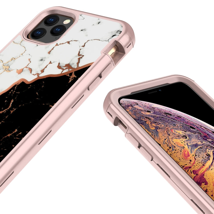 For iPhone 11 Pro Max Electroplated IMD Full Coverage Shockproof PC + Skin + Silicon Case