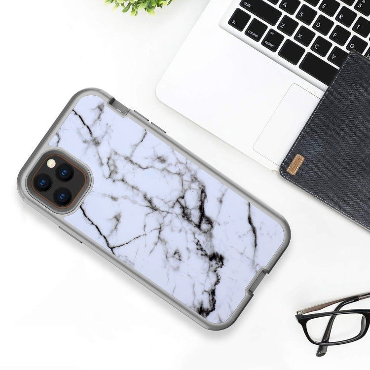For iPhone 11 Pro Max Electroplated IMD Full Coverage Shockproof PC + Skin + Silicon Case