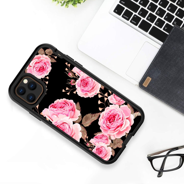 For iPhone 11 Pro Max Electroplated IMD Full Coverage Shockproof PC + Skin + Silicon Case