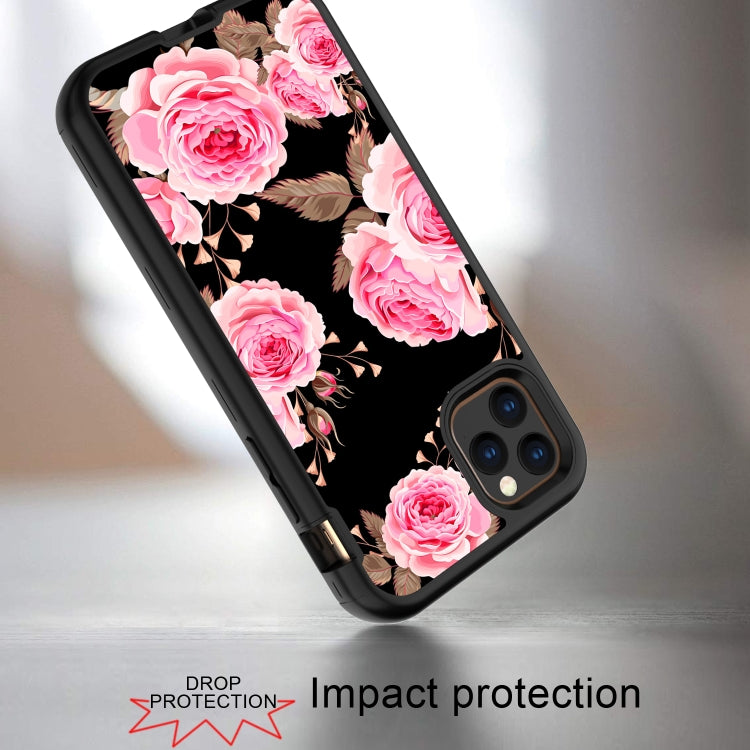 For iPhone 11 Pro Max Electroplated IMD Full Coverage Shockproof PC + Skin + Silicon Case