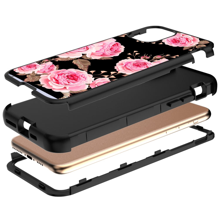 For iPhone 11 Electroplated IMD Full Coverage Shockproof PC + Skin + Silicon Case