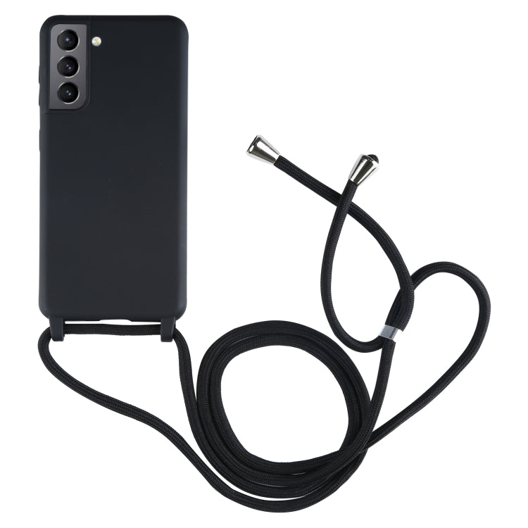 For Samsung Galaxy S21+ 5G Candy Colors TPU Protective Case with Lanyard