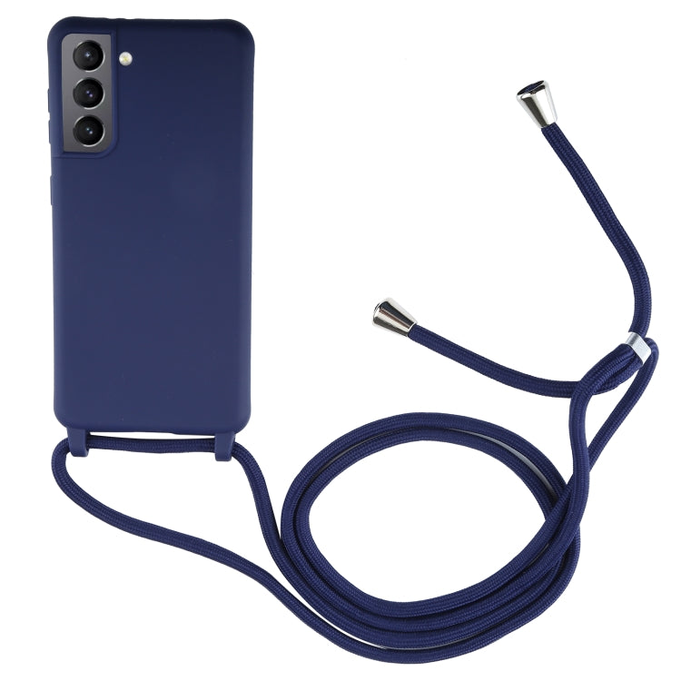 For Samsung Galaxy S21+ 5G Candy Colors TPU Protective Case with Lanyard