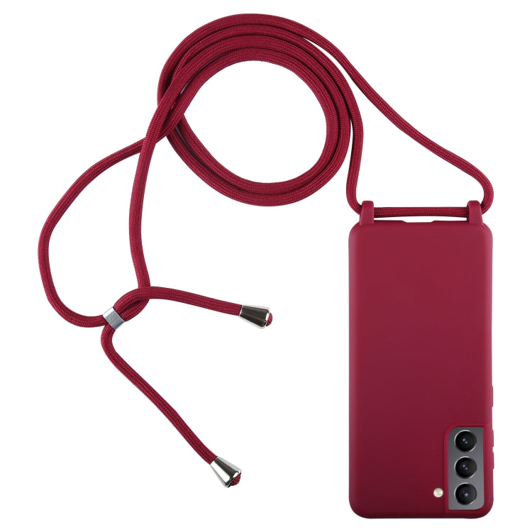 For Samsung Galaxy S21+ 5G Candy Colors TPU Protective Case with Lanyard