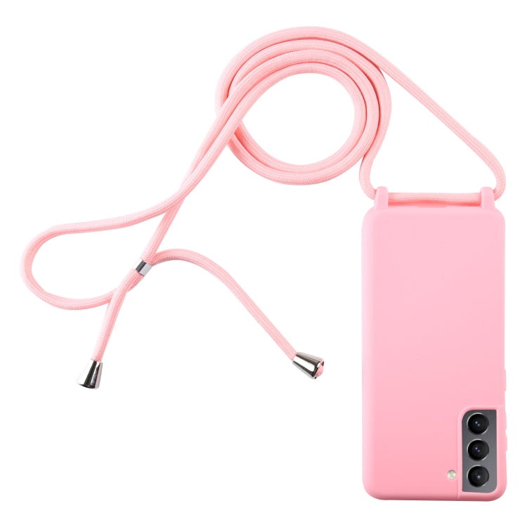 For Samsung Galaxy S21+ 5G Candy Colors TPU Protective Case with Lanyard
