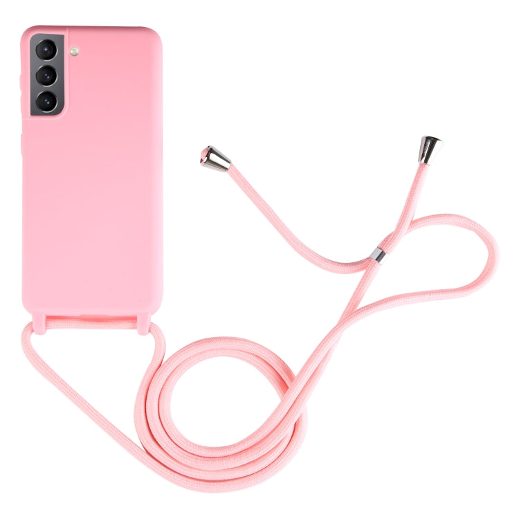 For Samsung Galaxy S21+ 5G Candy Colors TPU Protective Case with Lanyard