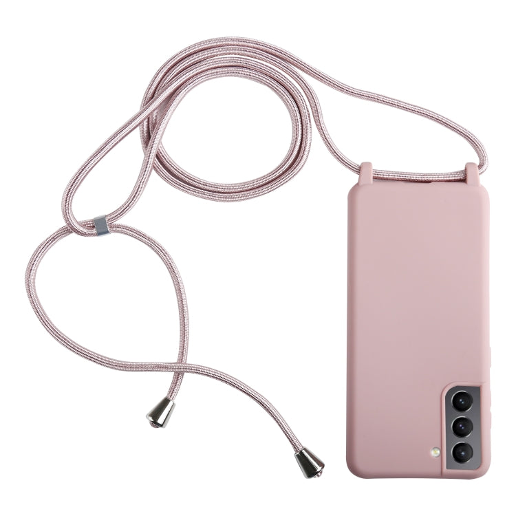 For Samsung Galaxy S21 5G Candy Colors TPU Protective Case with Lanyard