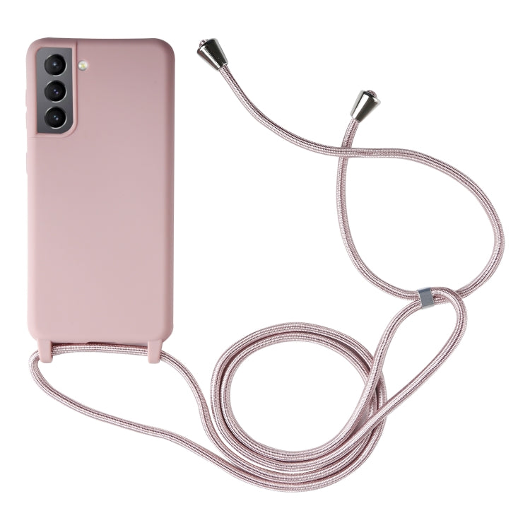 For Samsung Galaxy S21 5G Candy Colors TPU Protective Case with Lanyard