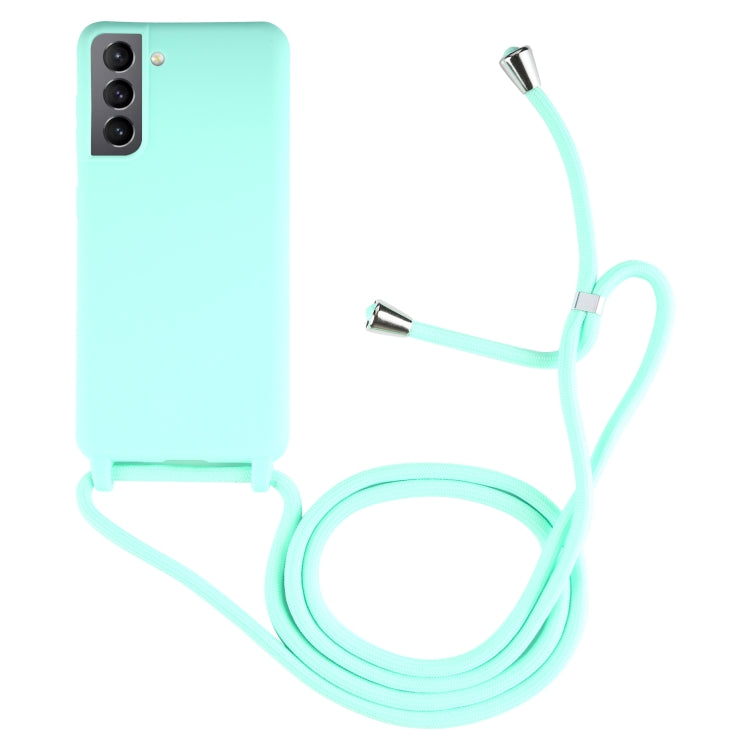 For Samsung Galaxy S21 5G Candy Colors TPU Protective Case with Lanyard